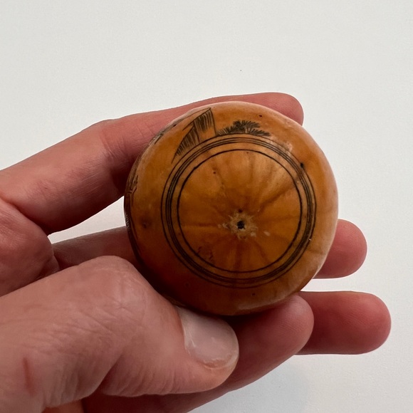 Antique lanzou carved etched gourd Chinese Zodiac year of rooster folk art - Picture 12 of 13